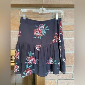 LOFT Floral Mini Skirt